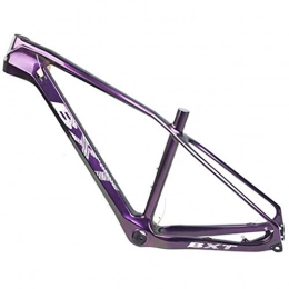 HNXCBH Mountain Bike Frames HNXCBH Bicycle frameset Full Carbon Mtb Frame Carbon Mountain Bike Frame 27.5 Super Light Bicycle Frame (Color : Purple, Size : 17 inch matt BSA)
