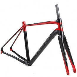 HO-TBO Mountain Bike Frames HO-TBO Bike Frame, 27.5 Inch Carbon Fiber Soft Tail Mountain Frame Full Suspension Inside The Mountain Cross-country Bicycle Rack Black Make The Ride Better (Color : Black, Size : L)