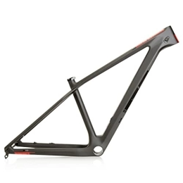 LAVSENA Mountain Bike Frames LAVSENA 27.5er MTB Frame Carbon Fibre Disc Brake Hardtail Mountain Bike Frame 15'' / 17'' / 19'' Bicycle Frame Thru Axle 12x142mm Internal Routing (Color : Red, Size : 15'')