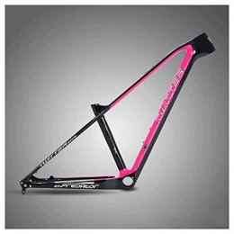 LDG Bicycle Frame Iron Carbon Fiber Starlight Flashing Color Mountain 27.5 Inch Inside The Line XC Off-road (Color : B, Size : M)