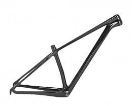 LIDAUTO Spares LIDAUTO MTB Mountain Bike Frame Full Carbon Fiber Off-Road 17" Hight Fit for 27.5inch WheelSet No Logo, Bright-Black