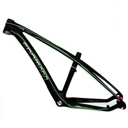 LJHBC Spares LJHBC Bike Frames 26 / 27.5ER Mountain bike frame T800 carbon fiber Ultralight frame Seat tube 31.6mm Quick release tail hook (Color : Green, Size : 26x15.5in)