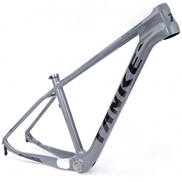 LJHBC Spares LJHBC Bike Frames 27.5 Carbon fiber ultralight bicycle frame set Mountain bike frame With cup holder 15 / 17in (Color : Green A, Size : 17in)