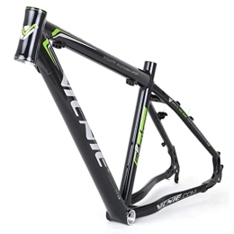 YOJOLO Spares Mountain Bike Frame 26'' Aluminum Alloy Disc Brake MTB Frame 16.5 Inch Press-in Bottom Bracket Ultralight Bicycle Frame Rear Axle 135mm For 26er Wheel ( Color : Black Green , Size : 26x16.5 inch )