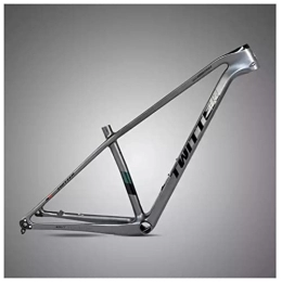 YOJOLO Mountain Bike Frames Mountain Bike Frame 27.5er 29 Inch Full Carbon MTB Frame Disc Brake Thru Axle 12x148mm Boost Bicycle Frame 15'' / 17'' / 19'' BB92 Tapered Headset XC Cyclocross Frame ( Color : Gray , Size : 29x17'' )