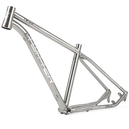 DHNCBGFZ Spares Mountain Bike Frame 29 Inch Titanium Alloy Bicycle Frame 15.5''17''19'' Disc Brake Bicycle Frame QR135mm MTB Frame BB68 Internal Routing Unisex (Size : 29x19'')