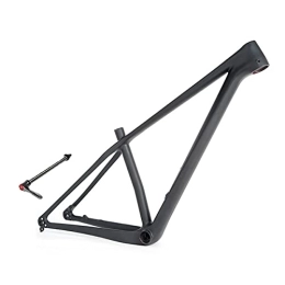 DFNBVDRR Mountain Bike Frames MTB Frame 15'' 17'' 19'' BB92 Bicycle Frame Disc Brake Thru Axle 142x12mm Routing Internal Mountain Bike Frame For 27.5er 29er Wheelset (Color : Matte black, Size : 27.5x17'')
