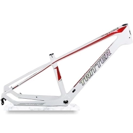 DHNCBGFZ Spares MTB Frame 24er Hardtail Mountain Bike Frame 13.5'' Disc Brake Bicycle Frame XC Quick Release Axle 135mm BSA68 Routing Internal (Color : White red)