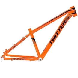 DHNCBGFZ Mountain Bike Frames MTB Frame 27.5 / 29er Aluminum Alloy Hardtail MTB Frame Mountain Bike Frame 15'' / 17'' / 19'' Disc Brake Frame BB68 Internal Routing QR 135mm (Color : Orange, Size : 29x19'')