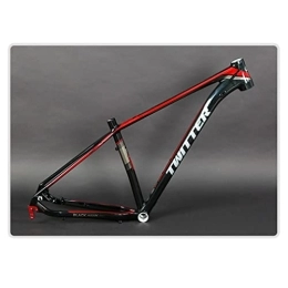 HerfsT Mountain Bike Frames MTB Frame 27.5 / 29er Hardtail Mountain Bike Frame 15'' / 17'' / 19'' XC Aluminum Alloy Frame Disc Brake Routing Internal QR 135mm (Color : Black Red, Size : 27.5 * 17'')