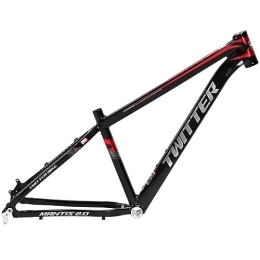 DHNCBGFZ Mountain Bike Frames MTB Frame 27.5 / 29er Hardtail Mountain Bike Frame 15.5'' 17'' 19'' Disc Brake Aluminum Alloy Frame QR 9x135mm BSA68 Routing Internal (Color : Black red, Size : 29x15'')