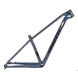 DFNBVDRR Mountain Bike Frames MTB Frame 27.5 / 29er Mountain Bike Frame 15'' / 17'' / 19'' Carbon Fiber Disc Brake Bicycle Frame Thru Axle 148mm BB92 Bottom Bracket (Color : Sliver, Size : 15x29'')