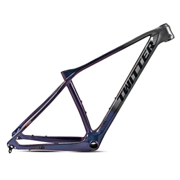 DFNBVDRR Mountain Bike Frames MTB Frame 29IN Carbon Fiber Mountain Bike Frame 15'' / 17'' / 19'' Disc Brake Routing Internal XC Bicycle Frame Thru Axle 142mm BB92 (Color : Dark gary, Size : 15x29IN)