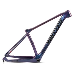 YOJOLO Spares MTB Frame Carbon 27.5er / 29er Hardtail Mountain Bike Frame 15'' / 17'' / 19'' Disc Brake Discoloration Frame Ultralight Quick Release Axle 135mm，For 27.5 / 29 Inch Wheels ( Color : Black , Size : 27.5x15'' )