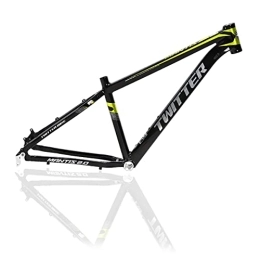 DFNBVDRR Mountain Bike Frames MTB Frame Hardtail Mountain Bike Frame 15.5 / 17 / 19''' Aluminum Alloy Bicycle Frame Quick Release 135mm BB68mm Routing Internal Bike Frame For 27.5 / 29 Inch Wheels ( Color : Black yellow , Size : 15.5x27