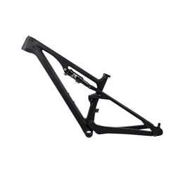 N / C Spares N / C carbon fiber mountain bike frame, rear suspension, soft tail downhill off-road frame, suitable for touring racing competition, black