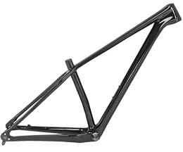 OKUOKA Spares OKUOKA Bike Front Suspension Bike Frames Carbon fiber frame 27.5 / 29ER XC leverage Mountain bike rack Hidden disc brake (Color : Black, Size : 27.5x17)