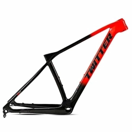 OKUOKA Mountain Bike Frames OKUOKA Bike Front Suspension Bike Frames Carbon fiber mountain bike frame 27.5 / 29ER Barrel version With lock and rubber sleeve XC level enhancement for Outdoor sports, cycling (Color : Red, Size : 2