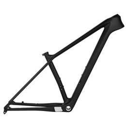 PPLAS Mountain Bike Frames PPLAS 2021 New Carbon MTB Frame 27.5er 29er Carbon Mountain Bike Frame 148x12mm or 142 * 12mm MTB Bicycle Frames (Color : Black Color, Size : 15in Glossy 142x12)
