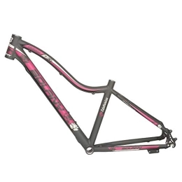 QDY Mountain Bike Frames QDY-26 inch Aluminum Alloy Mountain Bike Frame Women's Bicycle Parts Cycling Bike Accessories, gray pink