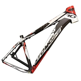 QHIYRZE Mountain Bike Frames QHIYRZE MTB Frame 26er Hardtail Mountain Bike Frame 16'' Aluminum Alloy Disc Brake Bicycle Frame Quick Release Axle 135mm BSA68 Routing Interna (Color : Black red, Size : 26 * 16'')