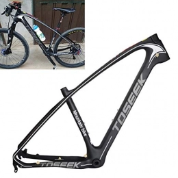 Radiancy Inc Spares Radiancy Inc Carbon fiber bike frame Grey LOGO MTB Mountain Bike Frame Full Suspension T800 Carbon Fiber Bicycle Frame, for Bicycle(Size: 27.5 x 15 inch)