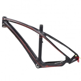 RiToEasysports Mountain Bike Frames RiToEasysports Bicycle Frame, Mountain Bike Carbon Fiber Front Fork Frame with Headset and Seatpost clip, 27.5ERx17.5in