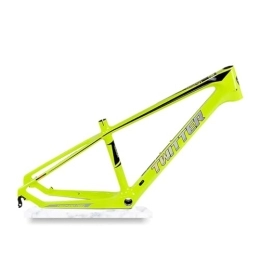 TANGIST Mountain Bike Frames TANGIST BMX Bicycle Frames 135mm Quick Release Carbon Fiber Mountain Bike Frames Fixed Gear Cycling Frame Internal Wiring Disc Brake BSA68 (Color : Yellow, Size : 24inch*13.5 inch)