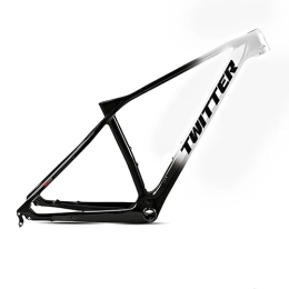 TANGIST Mountain Bike Frames TANGIST Cross Country Bicycle Frame 29 / 27.5in Carbon Fiber Bike Frames XC / MTB Cycling Frame Quick Release 135mm Internal Wiring Disc Brake (Color : White, Size : 15x29inch)