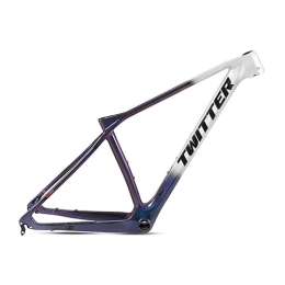 TANGIST Mountain Bike Frames TANGIST Mountain Bike Frames 27.5“ / 29”Carbon Fiber Frame MTB Bicycle Frame Hidden Disc Brake Seat Quick Release 135mm Internal Wiring BB92*41 (Color : White, Size : 17x27.5inch)