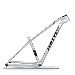TANGIST Mountain Bike Frames TANGIST XC Cross Country Cycling Frame Thru Axle 148mm 29in Mountain Bicycle Frame Boost MTB Bike Frame 15 / 17 / 19in Carbon Fiber Bike Frames (Color : Silver, Size : 17x29inch)