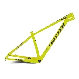 TANGIST Mountain Bike Frames TANGIST XC Cross Country Grade MTB Frame 27.5“ / 29”Ultralight Carbon Fiber Bicycle Frame Full Internal Routing Bicycle Frame Hidden Disc Brake Mount (Color : Yellow, Size : 17x27.5inch)