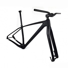 Wang Spares Wang T1000 Full Carbon MTB Bicycle Frameset 27.5er 29er Mountain Bike Carbon Frame+ Fork+ Seaptost+ Stem+ Handlebar Set, 27.5er 17inch Matte
