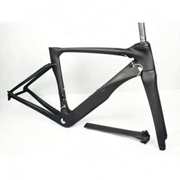 Wz Spares Wz Bicycle Frame Full Carbon Fiber 700C V Brake Road Bike With Front Fork Wrist EU EN14781 Standard (Size : 56CM)