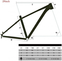 XZ Mountain Bike Frames XZ High Quality Bicycle Frame Am Bm Al6061 Unibody Full Lightweight Hydraulic Shaped Pipe High Strength Rust, A, 29INCH-19