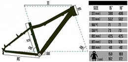 XZ Spares XZ High Quality Bicycle Frame Am Venus High Strength Rust Full Lightweight Hydraulic Unibody Shaped Pipe, C, 26INCH-16