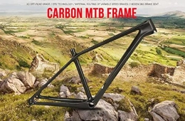 Yiwangtong Trade Mountain Bike Frames Yiwangtong Trade no decals mountain bike carbon fiber frame (Barrel shaft, 29'')