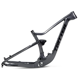 YOJOLO Spares YOJOLO Carbon Full Suspension Frame 27.5 / 29 Inch Soft Tail Trail Mountain Bike Frame Disc Brake Travel 120mm XC / AM MTB Frame Thru Axle 12x148mm Boost Bicycle Frame BSA73 (Color : G, Size : 29x15'')