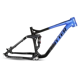 YOJOLO Mountain Bike Frames YOJOLO Full Suspension Frame 27.5ER 29ER Trail Mountain Bike Frame Aluminium Alloy Disc Brake Bicycle Frame Travel 120mm XC / AM MTB Frame Quick Release Axle 135mm, With Rear Shock