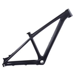 ZFF Mountain Bike Frames ZFF 26 Mountain Bike Frame Carbon Fiber 14'' Hardtail MTB Frame Disc Brake QR135*9mm Routing Internal (Color : Matte Black, Size : 14'')