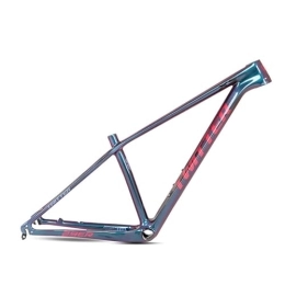 ZFF Mountain Bike Frames ZFF 27.5 29er Mountain Bike Frame Carbon Fiber 15'' / 17'' / 19'' MTB Frame QR 5 * 135mm Disc Brake XC Frame Full Colour Change Internal Routing (Color : Red, Size : 29 * 19'')