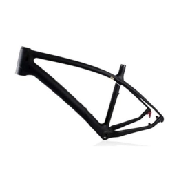 ZFF Spares ZFF 27.5er Mountain Bike Frame Carbon Fiber 15.5'' / 17.5'' / 19.5'' MTB Frame Disc Brake QR 135mm Internal Routing Frame Ultralight (Color : Gloss Black, Size : 19.5'')