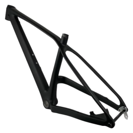 ZFF Mountain Bike Frames ZFF Carbon Fiber MTB Frame 15.5 / 17 / 18.5 / 20.5'' 27.5 29er Mountain Bike Frame Disc Brake Thru Axle 12 * 148mm Boost Routing Internal (Color : Matte Black, Size : 17'')