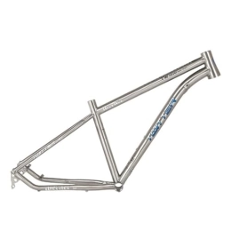 ZFF Mountain Bike Frames ZFF MTB Frame 27.5 29er Hardtail Mountain Bike Frame 15'' / 17'' / 19'' Titanium Alloys Thru Axle 12 * 142mm Disc Brake Bicycle Frame Internal Routing (Color : Silver, Size : 29 * 15'')