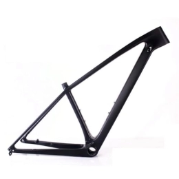 ZFF Spares ZFF MTB Frame Carbon Fiber 15'' / 17'' / 19'' 29er Mountain Bike Frame Thru Axle 12 * 142 / 148mm Disc Brake Internal Routing (Color : Svart, Size : 15'')