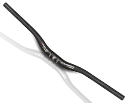 760mm mtb handlebars 31.8, Carbon Fiber Mountain Bike Handlebars, 3K Glossy MTB Bars, Lightweight Black Riser Handlebars for Downhill BMX Fixie Enduro XC MTN Bike Handlebars
