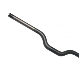 ASNSW Spares ASNSW Folded bike matt full carbon fibre small-bore heavy camber bend bicycle handlebar 25.4 / 31.8 * 600-740mm (Color : 25.4x600mm)