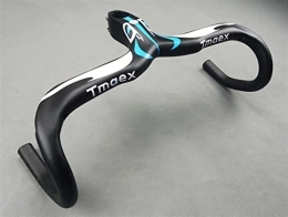 AYKONG Spares AYKONG Sturdy Mountain Bike Handlebar Carbon handlebar integrated bicycle handlebar with carbon rod reach 75MM drop 130MM 400 / 420 / 440 * 90 / 100 / 110 / 120MM (Color : Blue 90x400mm)