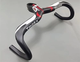 AYKONG Sturdy Mountain Bike Handlebar Carbon handlebar integrated bicycle handlebar with carbon rod reach 75MM drop 130MM 400/420/440 * 90/100/110/120MM (Color : Red 90x440mm)