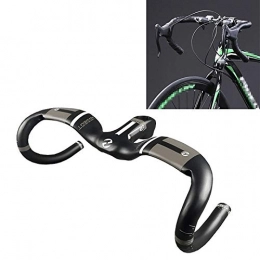 Unknown Mountain Bike Handlebar Bicycle pedal UD Carbon Fiber Ultralight Road Bike Handlebar / Size: 420x100mm(Grey) (Color : Grey)